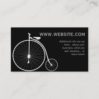 Black Vintage Bicycle Business Card