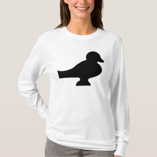 Black Vintage Bird Silhouette T-Shirt