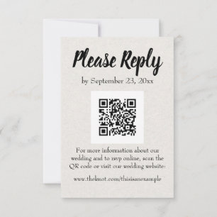 Black Vintage Book QR Code Rsvp  Card