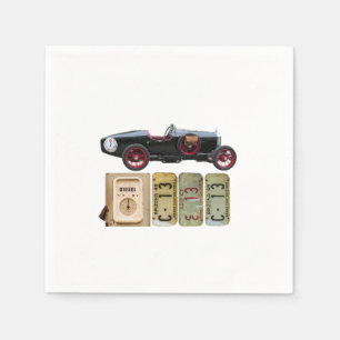 Black Vintage Car Napkin