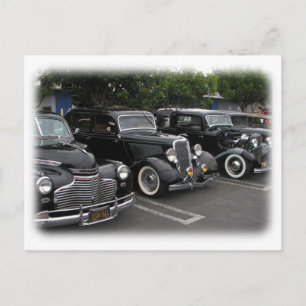 Black Vintage Cars Postcard! Postcard