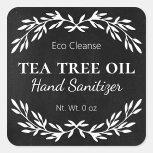Black Vintage DIY Hand Sanitizer Labels