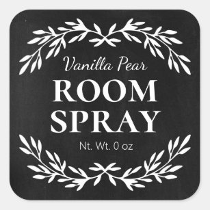 Black Vintage DIY Room Spray Labels