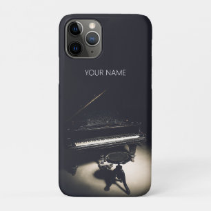 Black vintage grand piano iPhone 11 pro case