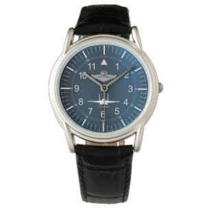 Black Vintage Leather Watch (F-15 / Cmd Pilot)