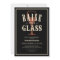 Black Vintage Raise Your Glass Party Invitations