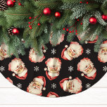 Black Vintage Santa Claus Face Watercolor Brushed Polyester Tree Skirt<br><div class="desc">Add a touch of nostalgic charm to your holiday decor with our Black Vintage Santa Claus Face Watercolor Tree Skirt! This festive tree skirt features a delightful watercolor pattern of classic Santa Claus faces set against a vibrant background, adorned with delicate snowflakes. Perfect for bringing a warm and joyful atmosphere...</div>