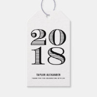 Black Vintage Typography Class of 2018 Graduation