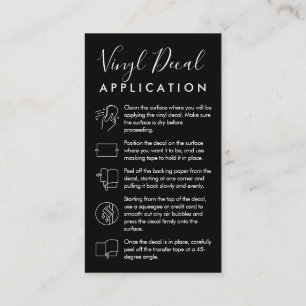 Black Vinyl Care Guide Personalised Hand-drawn Business Card