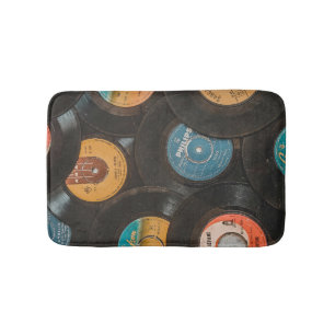 Black Vinyl Classic Records Bath Mat