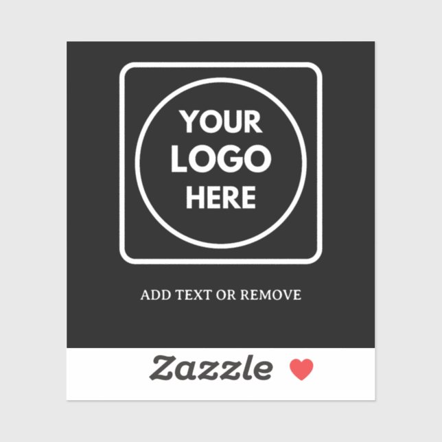 Black Vinyl Logo Business Promo QR Code label (Sheet)