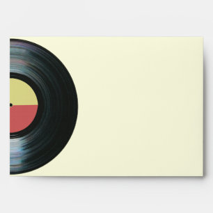 Black Vinyl Music Record Label Envelopes