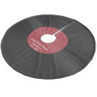 Black Vinyl Record Custom Christmas Tree Skirt