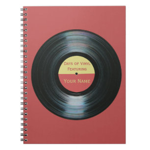 Black Vinyl Record Effect - Days of Vinyl Notebook