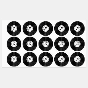 Black Vinyl Record With Song Title