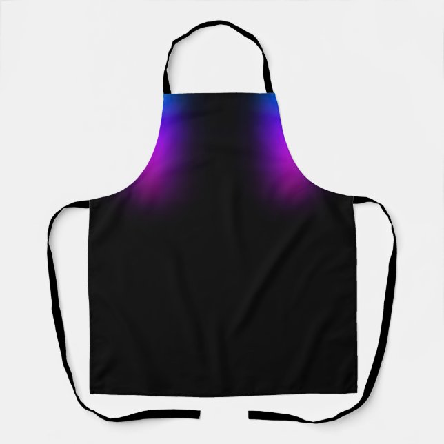 Black Violet Gradient Glow Apron (Front)