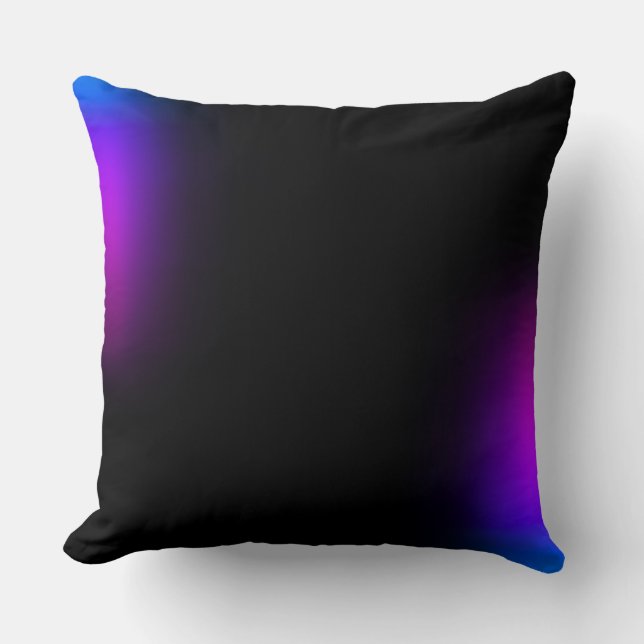 Black Violet Gradient Glow Cushion (Front)
