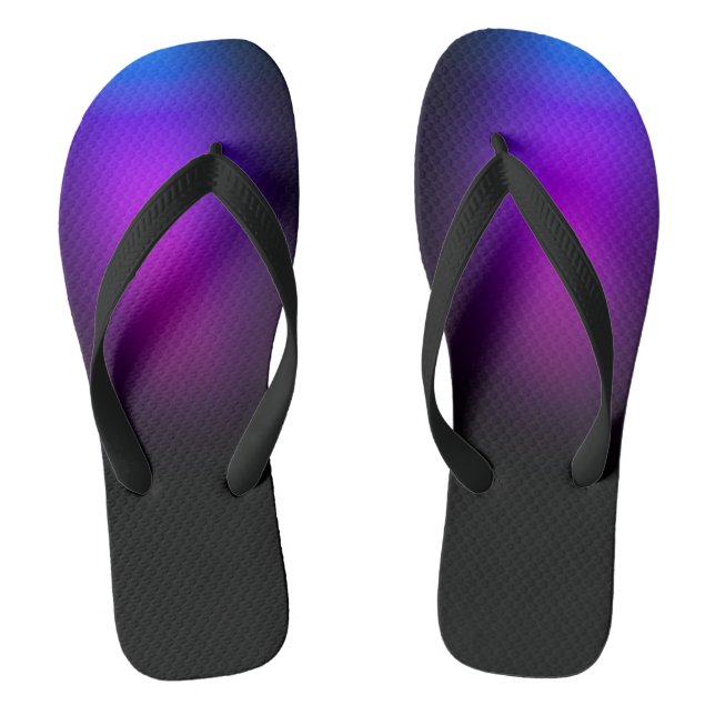 Black Violet Gradient Glow Thongs (Footbed)