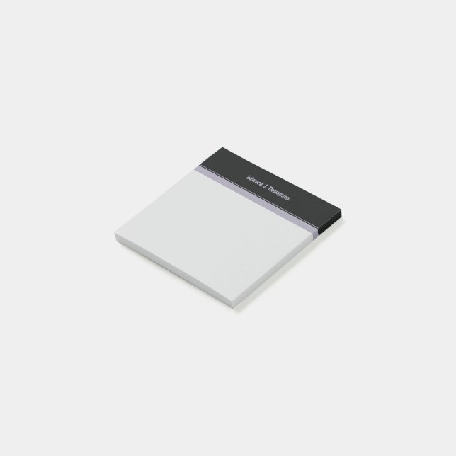 Black Violet Simple Border Post-it Notes (Angled)