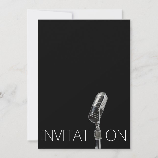 Black Vip Festival Shower Personalised Invitation (Front)