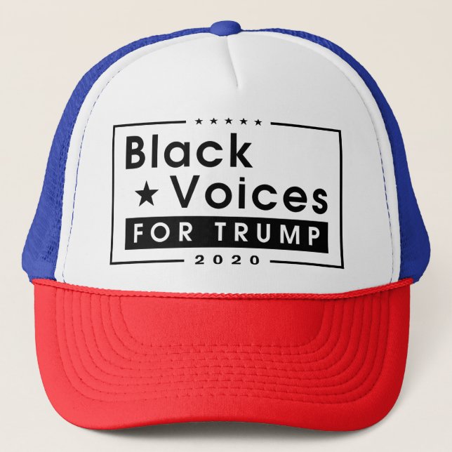 Black Voices For Trump 2020 Trucker Hat (Front)