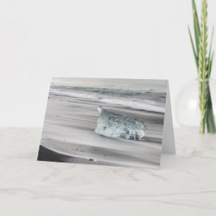 Black Volcanic Beach Vatnajokull National Park Card