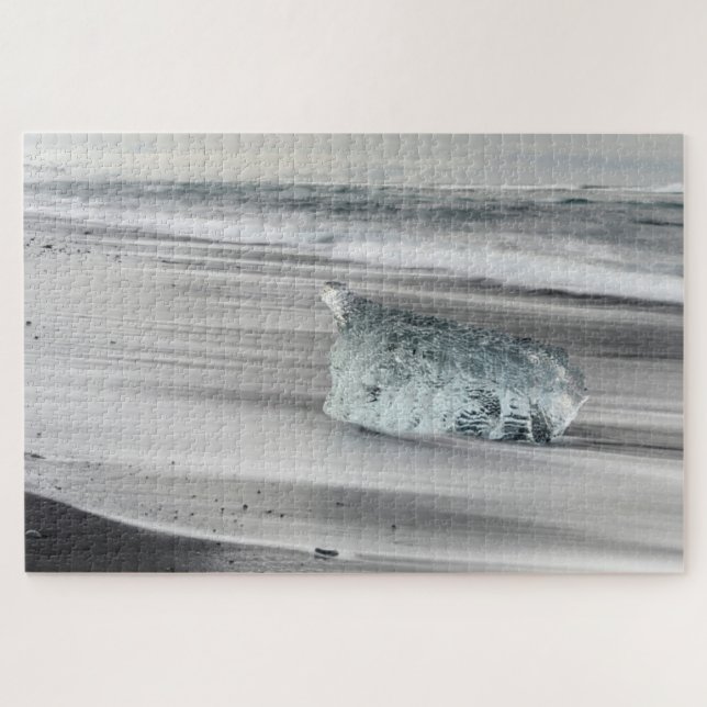Black Volcanic Beach | Vatnajokull National Park Jigsaw Puzzle (Horizontal)