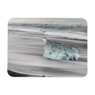 Black Volcanic Beach Vatnajokull National Park Magnet