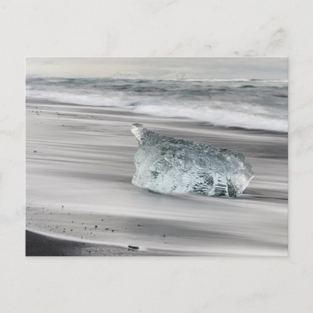 Black Volcanic Beach | Vatnajokull National Park Postcard (Front)