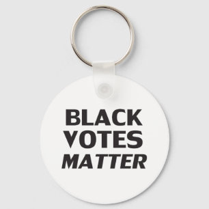 "Black Votes Matter" black white Key Ring