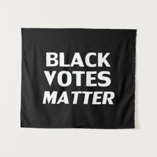 "Black Votes Matter" black white Tapestry
