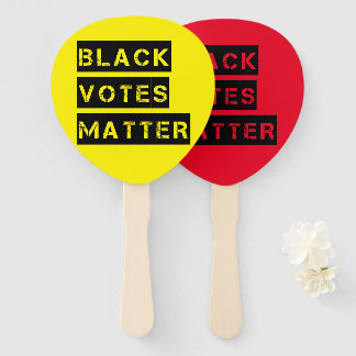 Black Votes Matter Stencil Custom Colours Hand Fan