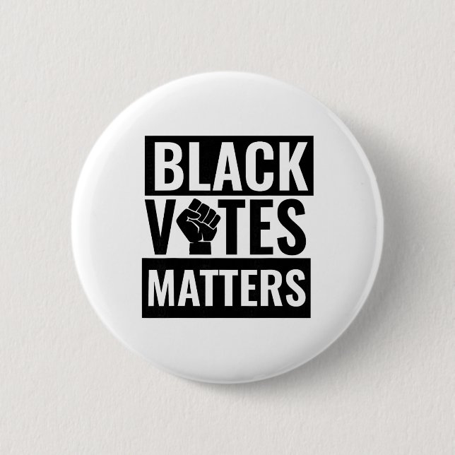 Black Votes Problem  6 Cm Round Badge (Front)