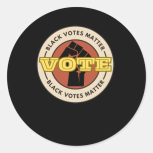 Black Votes Sticker 
