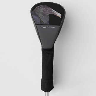 Black Vulture Illustration Golf Head Cover