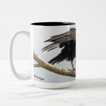 Black Vulture Large Mug