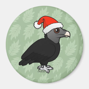 Black Vulture Santa Magnet