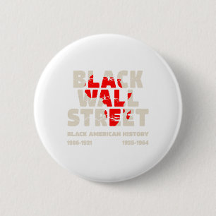 Black Wall Street Tulsa African Juneteenth Black W 6 Cm Round Badge