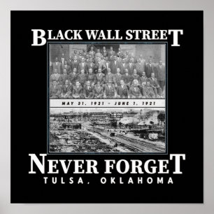 Black Wall Street Tulsa Massacre Pride History Poster