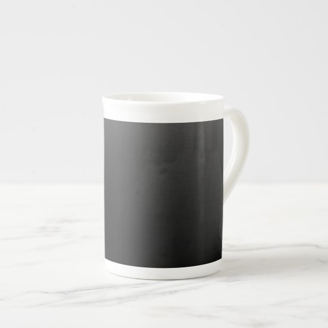 Black Wallpaper Bone China Mug (Front Right)