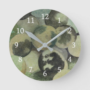 Black Walnuts Round Clock