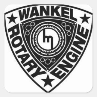 Black Wankel Rotary Engine Stickers