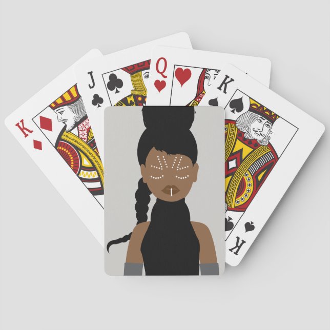 Black Warrior Princess Playing Cards (Back)