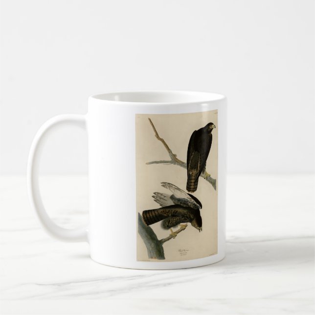 Black Warrior (Red-tailed Hawk) from Audubon Birds Coffee Mug (Left)