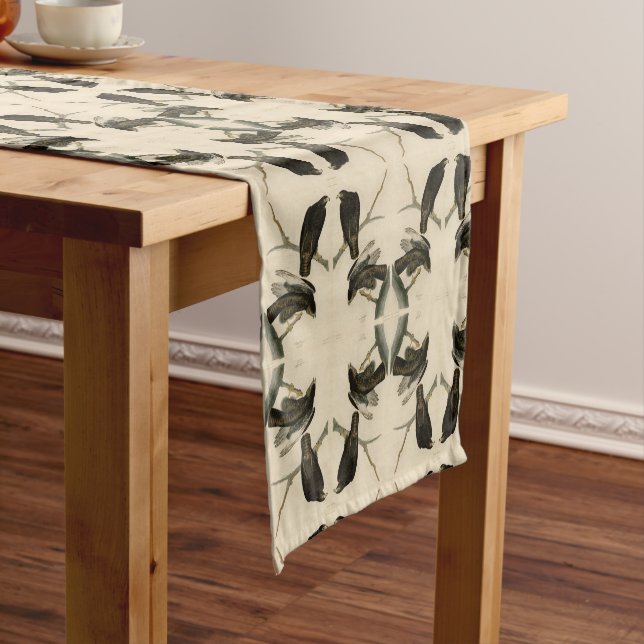 Black Warrior (Red-tailed Hawk) from Audubon Birds Short Table Runner (In Situ)