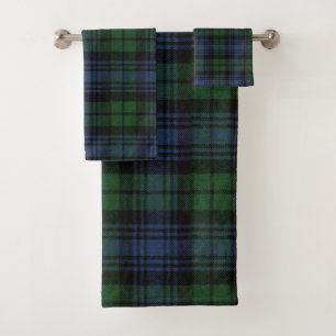 Black Watch Ancient Original Scottish Tartan Bath Towel Set