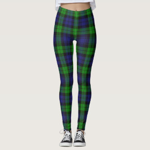 Black Watch Campbell Clan Tartan Plaid Leggings