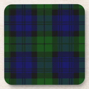 Black Watch clan tartan blue green plaid Coaster
