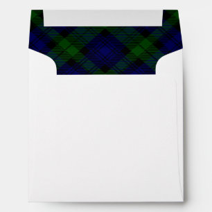 Black Watch clan tartan blue green plaid Envelopes