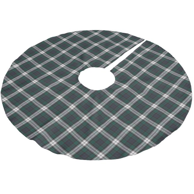Black Watch Dress Modern Scottish Tartan Brushed Polyester Tree Skirt (Angled)